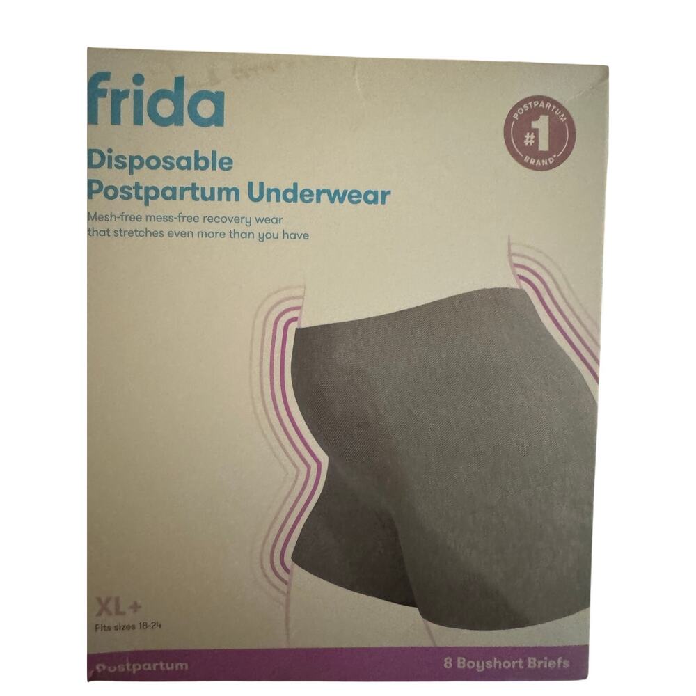 Frida Mom Disposable Postpartum Underwear Boyshort Briefs XL+ Fit Size 18-24